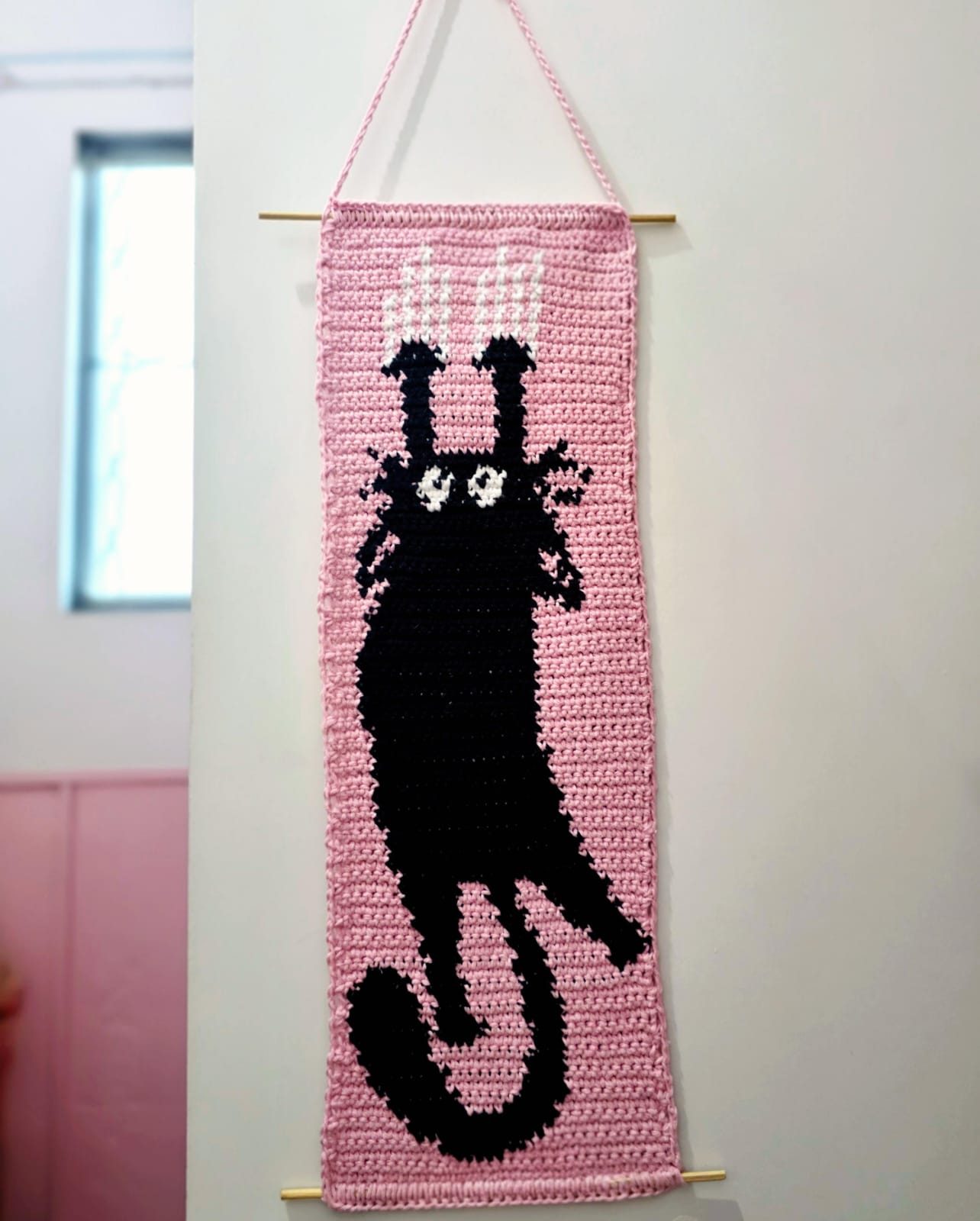 Bandeira gato em crochê
